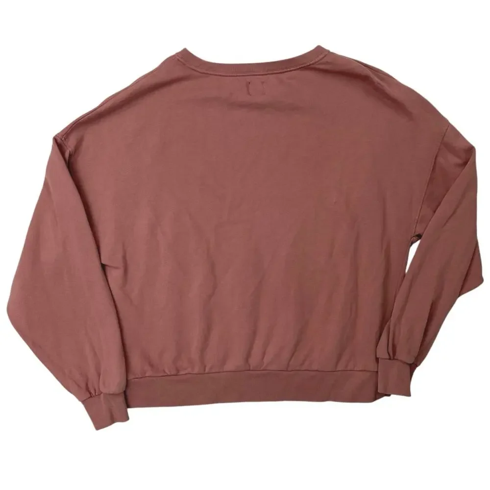 Gap Men's Brown Crew Neck Long Sleeve Pullover Sweatshirt Sweater Top Size M